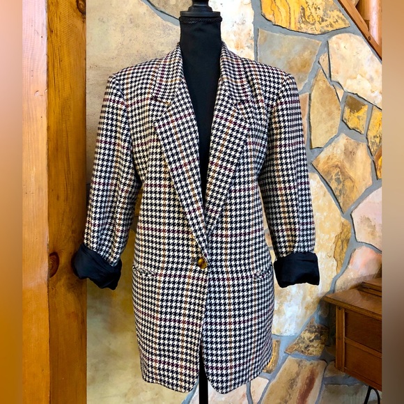 Sag Harbor Jackets & Blazers - Vintage Houndstooth One-Button Boxy-Fit Sag Harbor Blazer (12)
